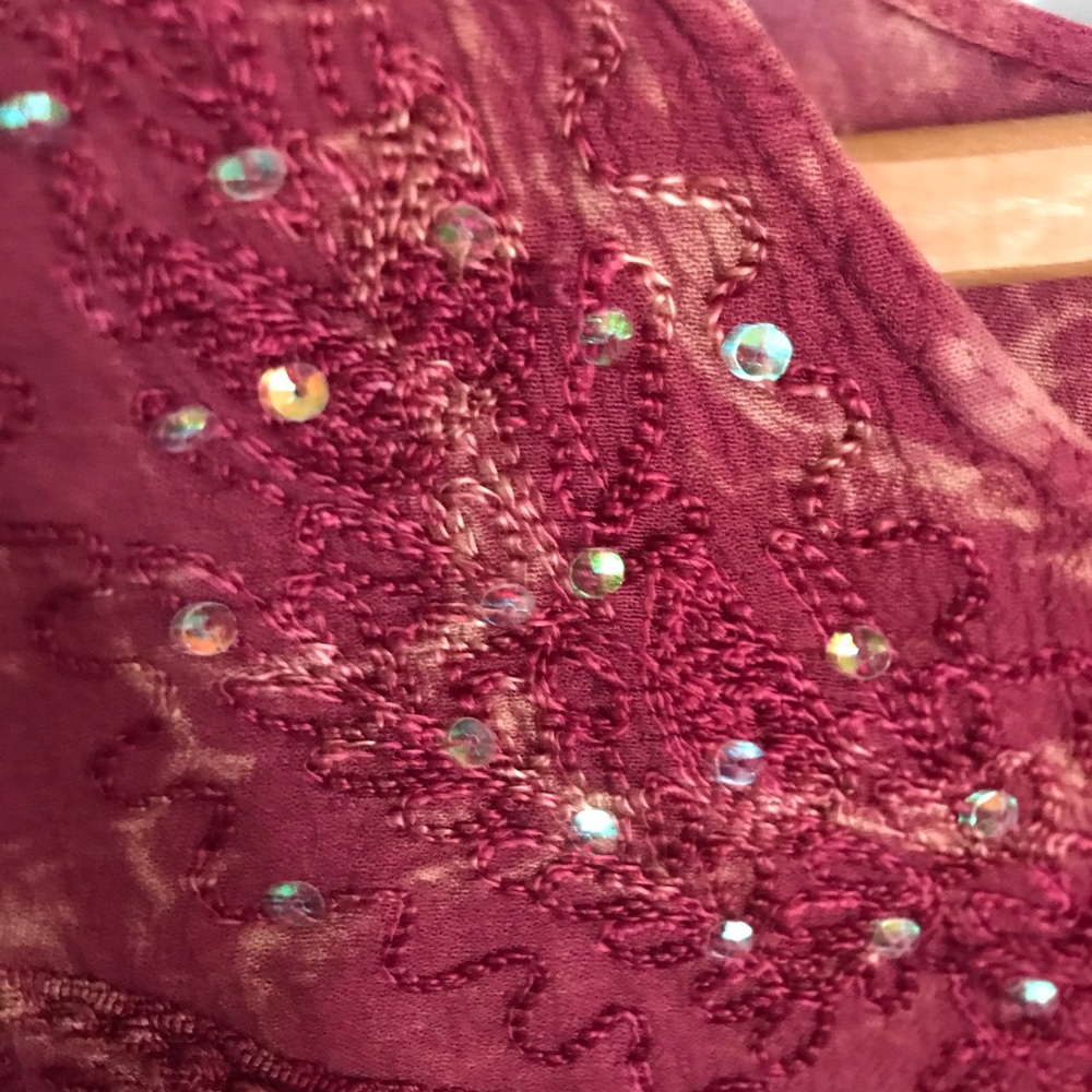 Sleeve Advance Apparels Shirt
Sequins Embellished Plus Size - Picture 8 of 9
